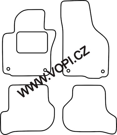 Textil-Autoteppiche Škoda Octavia II 01/2008 - 01/2013 Perfectfit (4311)